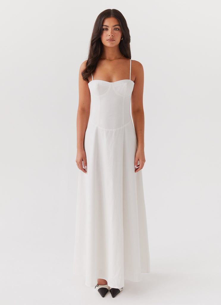 Peppermayo Peppermayo Exclusive - Angelina Linen Maxi Dress - White