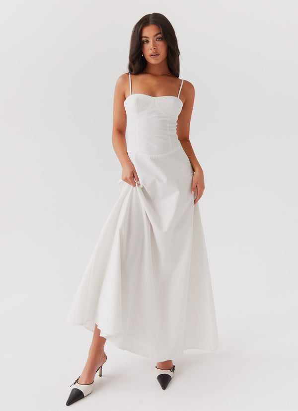 peppermayo Peppermayo Exclusive - Angelina Linen Maxi Dress - White
