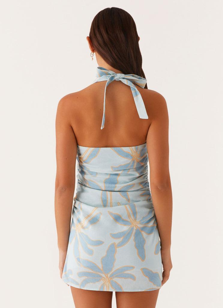 Peppermayo Peppermayo Exclusive - Annalissa Linen Mini Dress - Opulent Blue