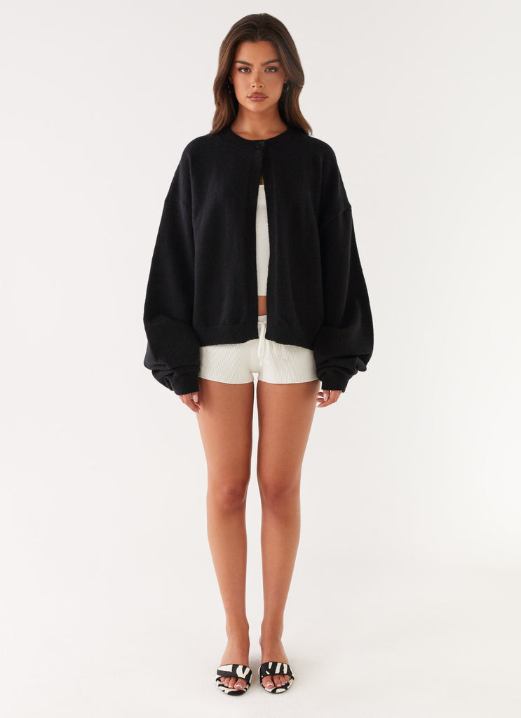 Peppermayo Peppermayo Exclusive - Annie One Button Cardigan - Black
