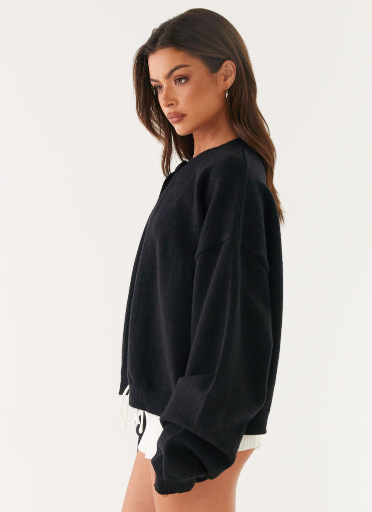 Peppermayo Peppermayo Exclusive - Annie One Button Cardigan - Black
