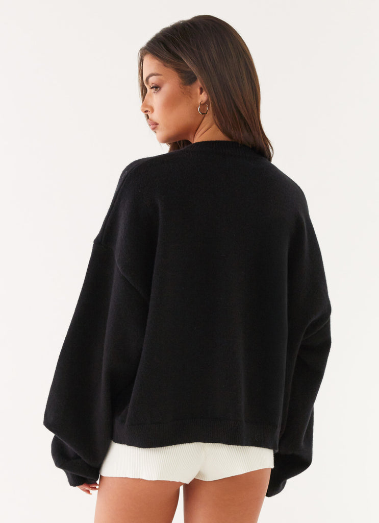 Peppermayo Peppermayo Exclusive - Annie One Button Cardigan - Black
