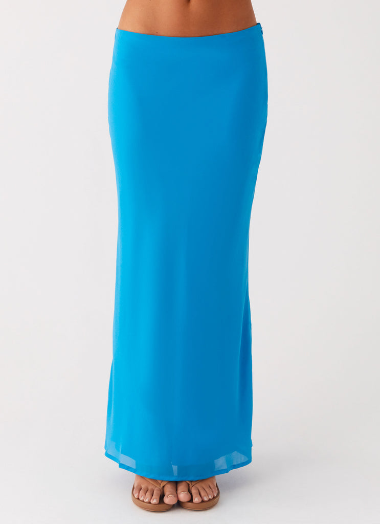 Peppermayo Peppermayo Exclusive - Another Life Chiffon Maxi Skirt - Turquoise