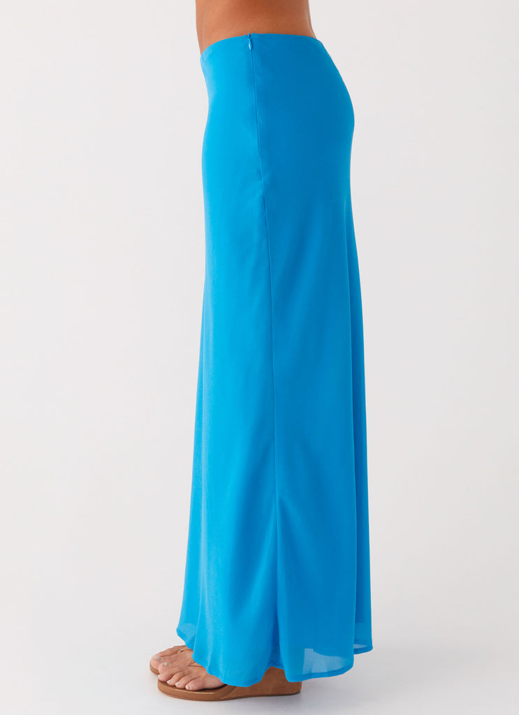 Peppermayo Peppermayo Exclusive - Another Life Chiffon Maxi Skirt - Turquoise