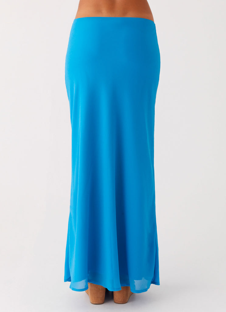 Peppermayo Peppermayo Exclusive - Another Life Chiffon Maxi Skirt - Turquoise