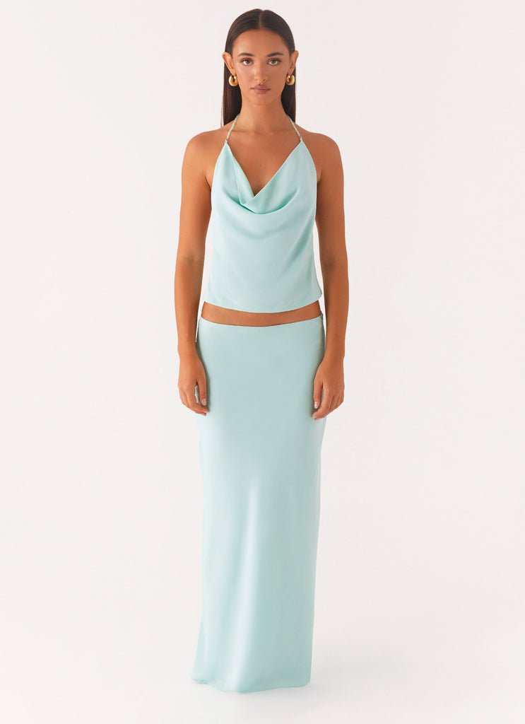 Peppermayo Peppermayo Exclusive - Another Life Chiffon Maxi Skirt - Pale Blue
