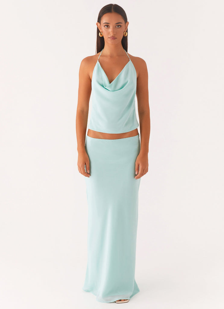 Peppermayo Peppermayo Exclusive - Another Life Halter Top - Pale Blue