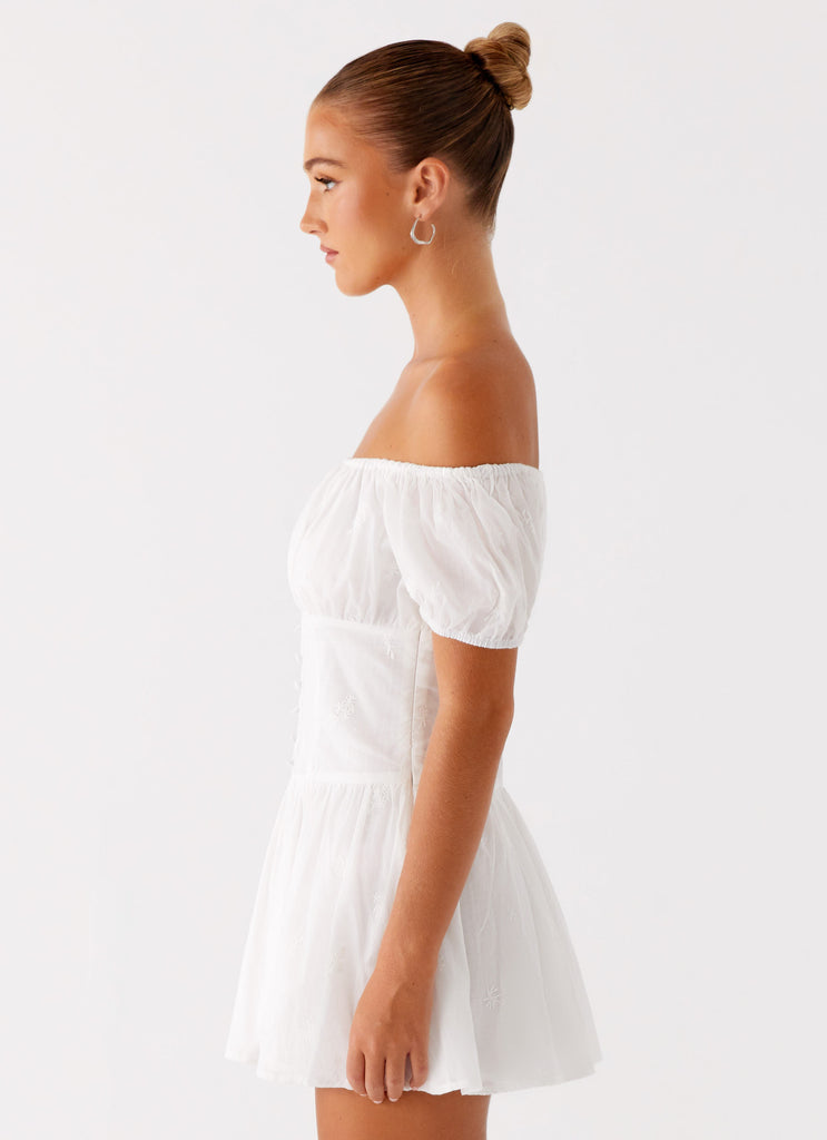 Peppermayo Peppermayo Exclusive - Anthem Cotton Mini Dress - Ivory