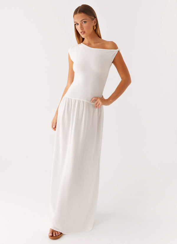 peppermayo Peppermayo Exclusive - Ardella One Shoulder Maxi Dress - Ivory