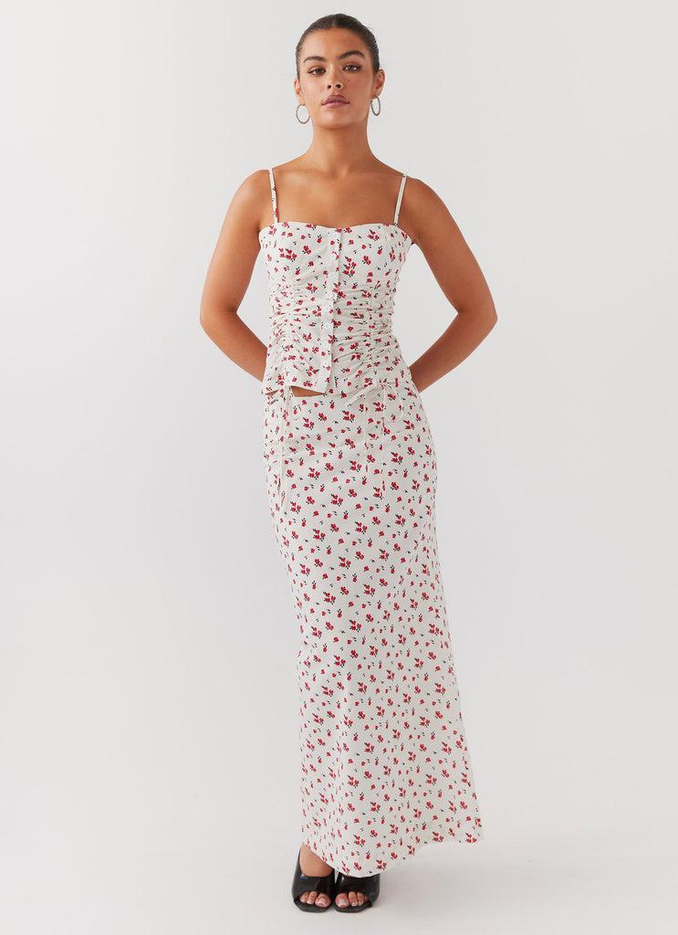 Peppermayo Peppermayo Exclusive - Ariana Linen Bustier Top - Poppy Floral