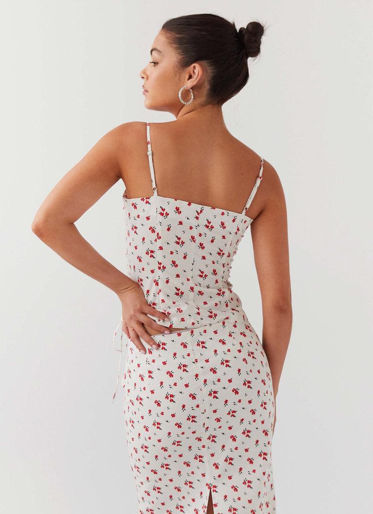 Peppermayo Peppermayo Exclusive - Ariana Linen Bustier Top - Poppy Floral