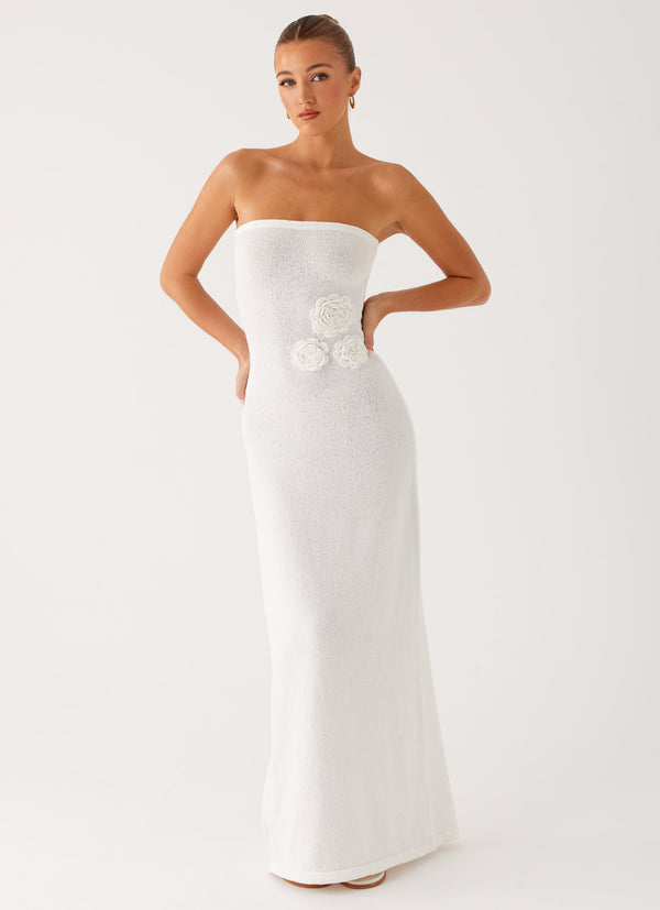 peppermayo Peppermayo Exclusive - Arli Strapless Maxi Dress - Ivory