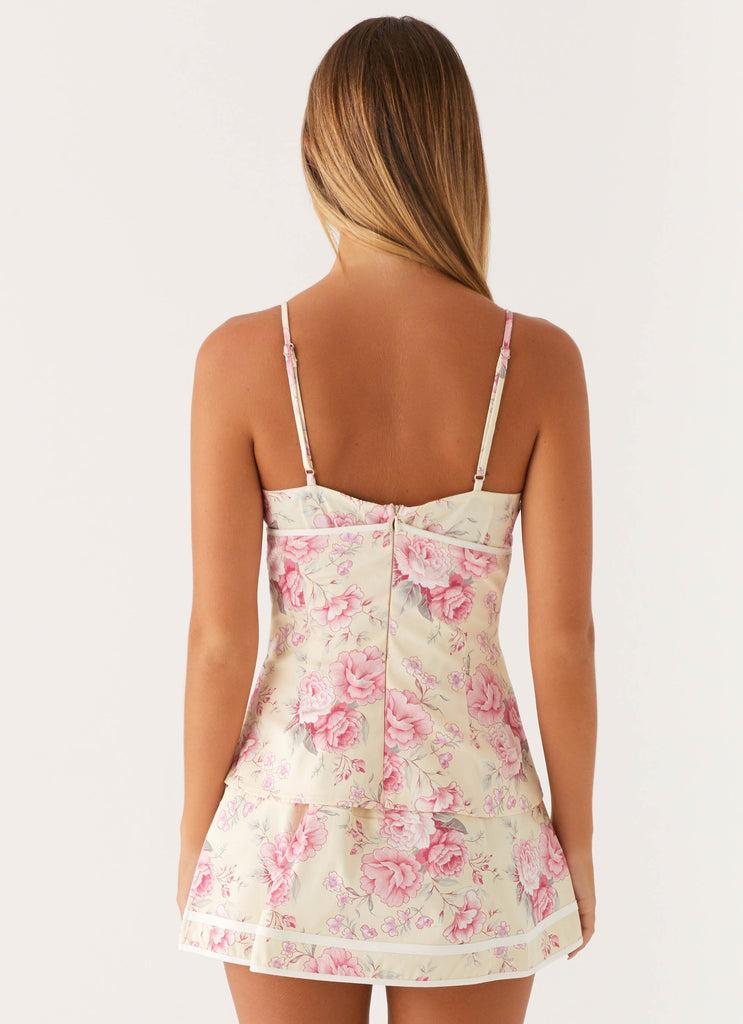 Peppermayo Peppermayo Exclusive - Artemis Corset Mini Dress - Vintage Pink Floral