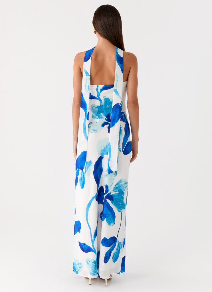 Peppermayo Peppermayo Exclusive - Ashelle Chiffon Maxi Dress - Cerulean Bloom