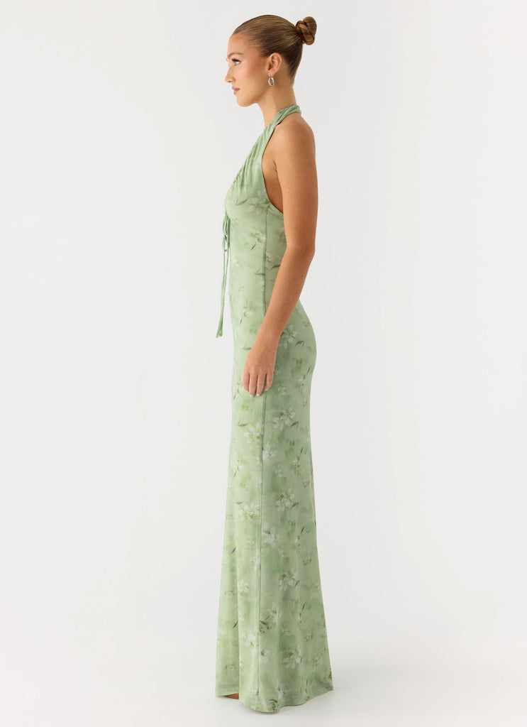 Peppermayo Peppermayo Exclusive - Ask You Twice Maxi Dress - Blurred Lime