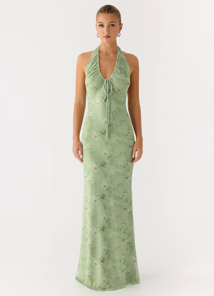 Peppermayo Peppermayo Exclusive - Ask You Twice Maxi Dress - Blurred Lime