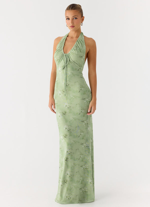 peppermayo Peppermayo Exclusive - Ask You Twice Maxi Dress - Blurred Lime