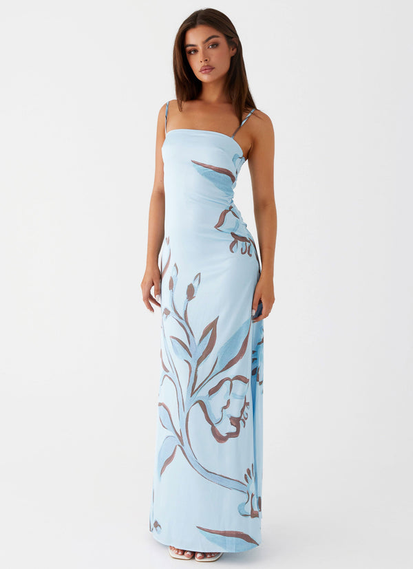 peppermayo Peppermayo Exclusive - Aster Bloom Maxi Dress - Blue Floral