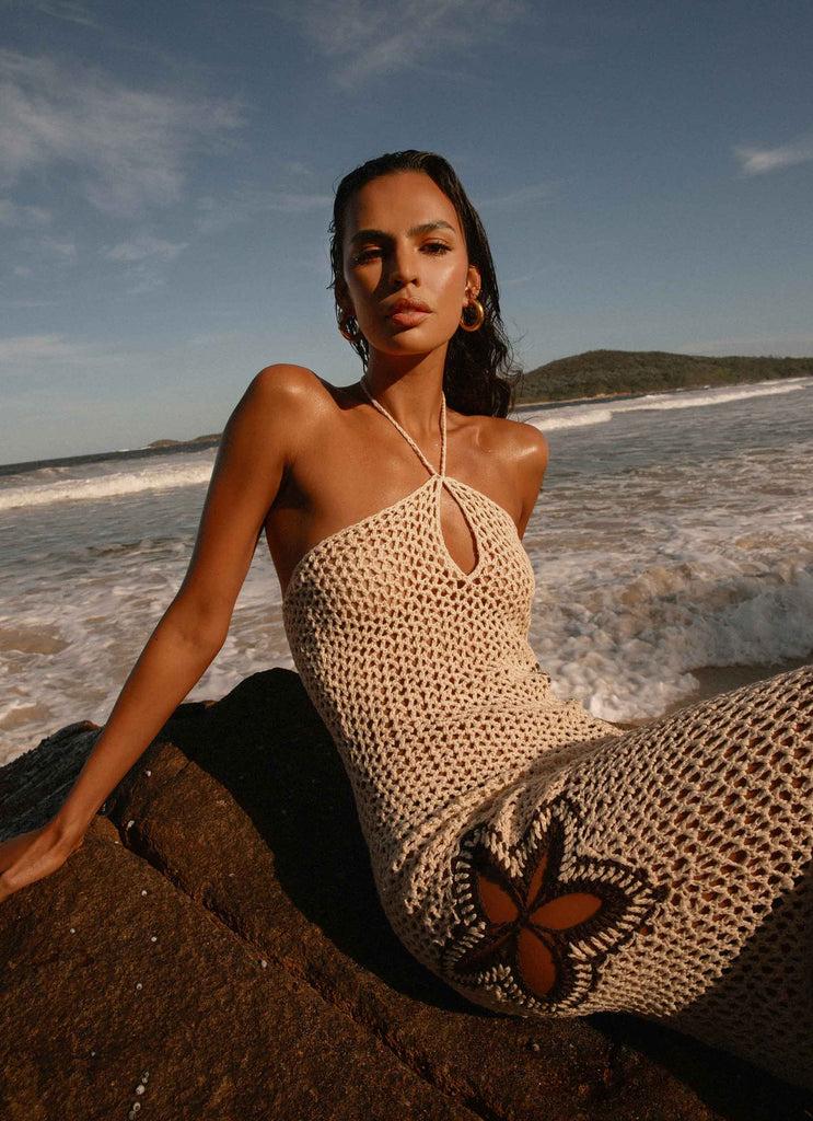 Peppermayo Peppermayo Exclusive - Aster Crochet Maxi Dress - Pastel Yellow