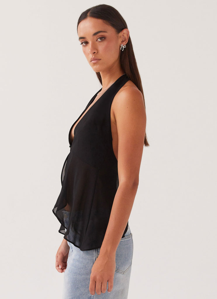 Peppermayo Peppermayo Exclusive - At Last Halterneck Top - Black
