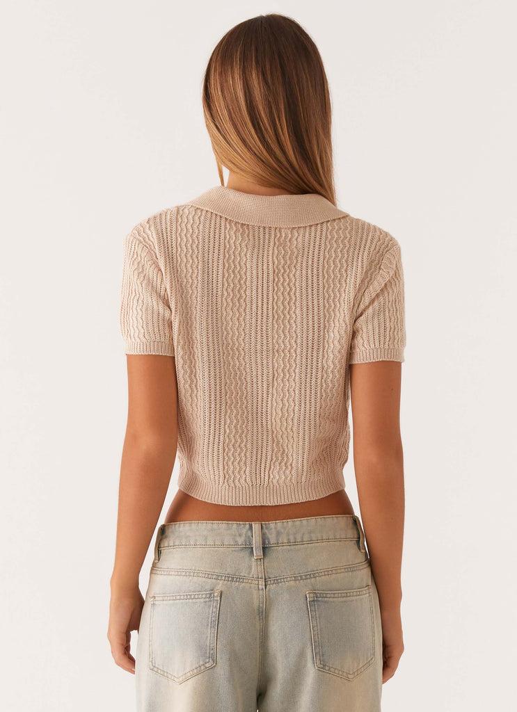 Peppermayo Peppermayo Exclusive - Aubrielle Knit Collar Top - Cream