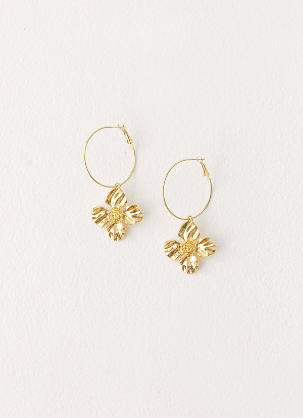peppermayo Peppermayo Exclusive - Aulora Flower Earrings - Gold