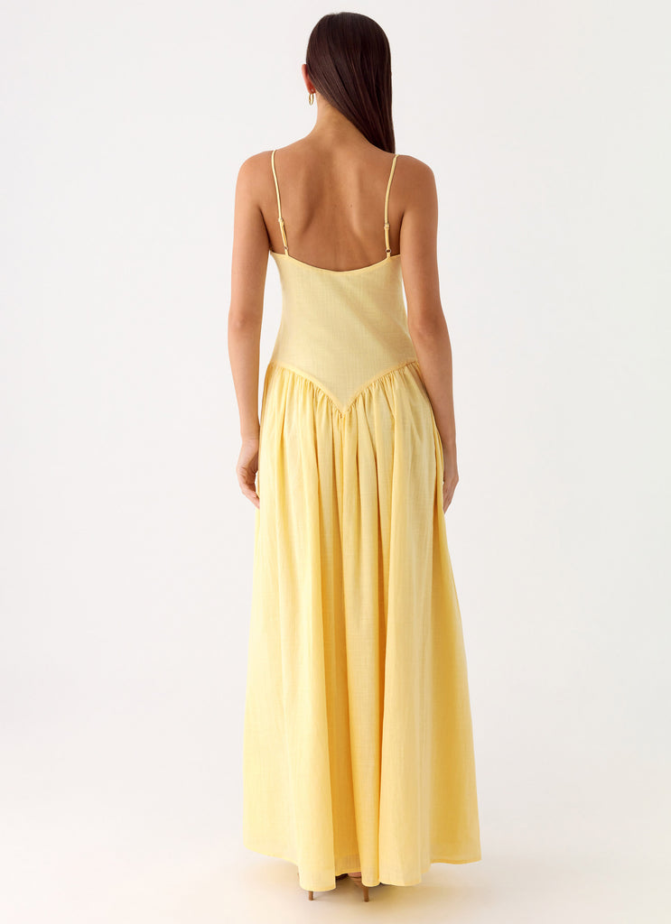 Peppermayo Peppermayo Exclusive - Aura Linen Maxi Dress - Lemon
