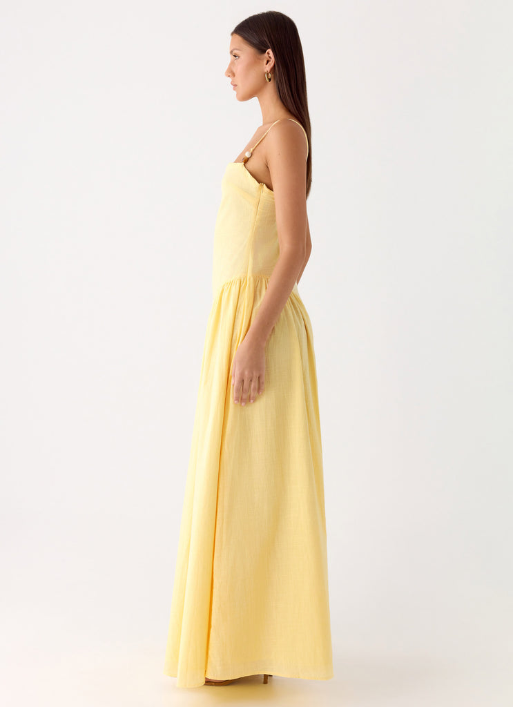 Peppermayo Peppermayo Exclusive - Aura Linen Maxi Dress - Lemon