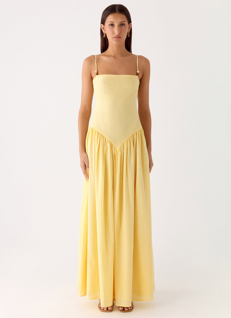 Peppermayo Peppermayo Exclusive - Aura Linen Maxi Dress - Lemon