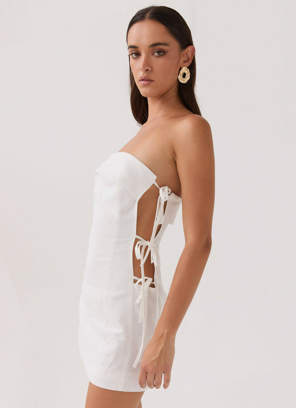 peppermayo Peppermayo Exclusive - Aura Tie Tube Dress - White