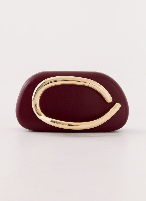 peppermayo Peppermayo Exclusive - Avenna Clutch Bag - Maroon