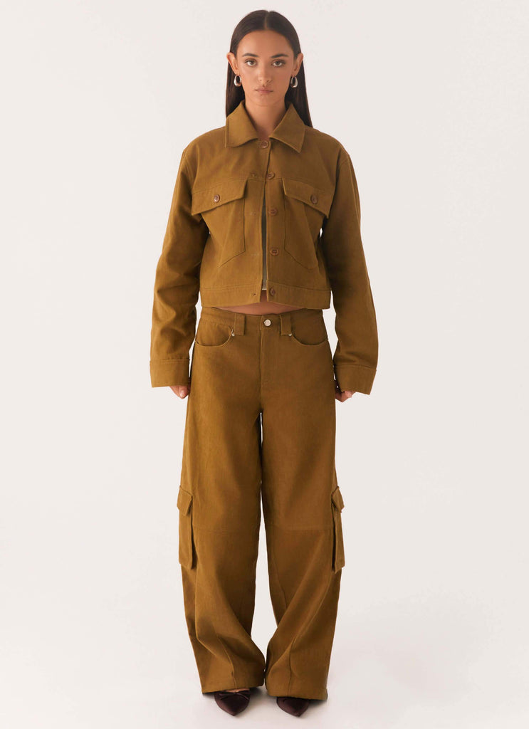 Peppermayo Peppermayo Exclusive - Avi Boxy Jacket - Brown
