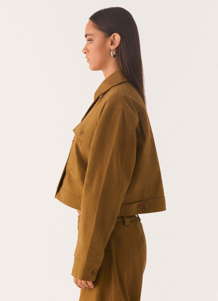 Peppermayo Peppermayo Exclusive - Avi Boxy Jacket - Brown