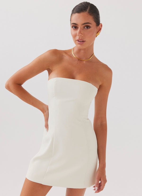 peppermayo Peppermayo Exclusive - Ayanna Strapless Mini Dress - Ivory