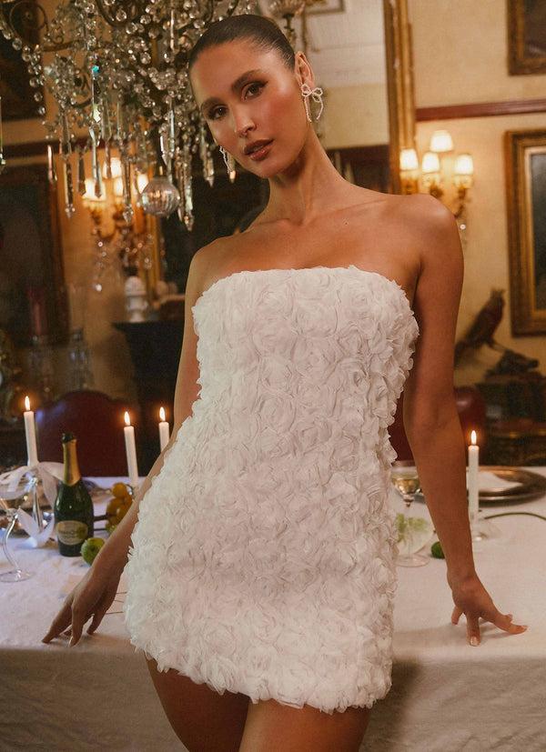 peppermayo Peppermayo Exclusive - Ayanna Strapless Mini Dress - White