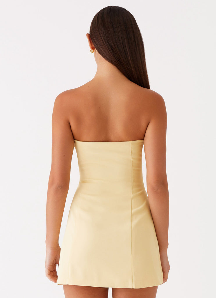 Peppermayo Peppermayo Exclusive - Ayanna Strapless Mini Dress - Yellow