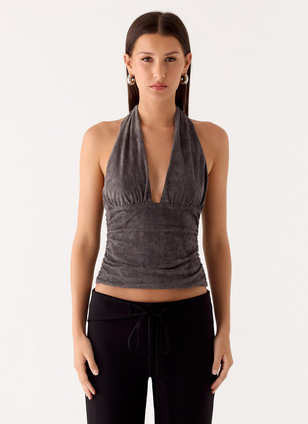 peppermayo Peppermayo Exclusive - Aylssa Halter Top - Ash