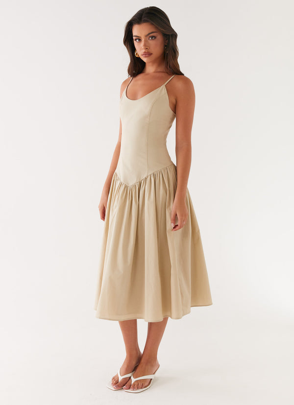 peppermayo Peppermayo Exclusive - Azalea Midi Dress - Beige