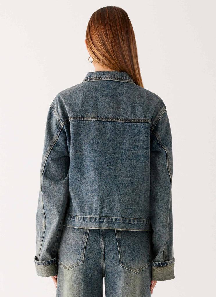 Peppermayo Peppermayo Exclusive - Back Again Oversized Denim Jacket - Dirty Wash