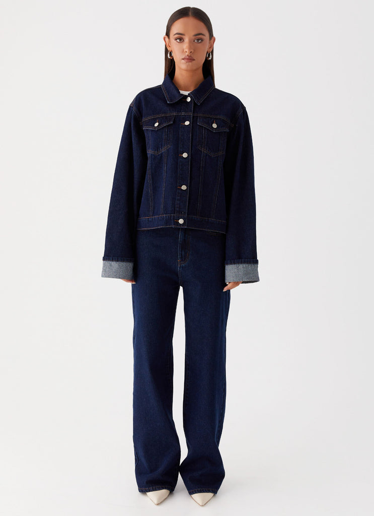 Peppermayo Peppermayo Exclusive - Back Again Straight Leg Denim Jeans - Blue