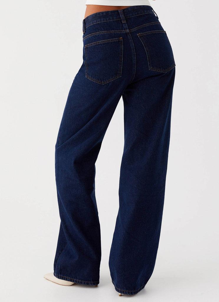 Peppermayo Peppermayo Exclusive - Back Again Straight Leg Denim Jeans - Blue
