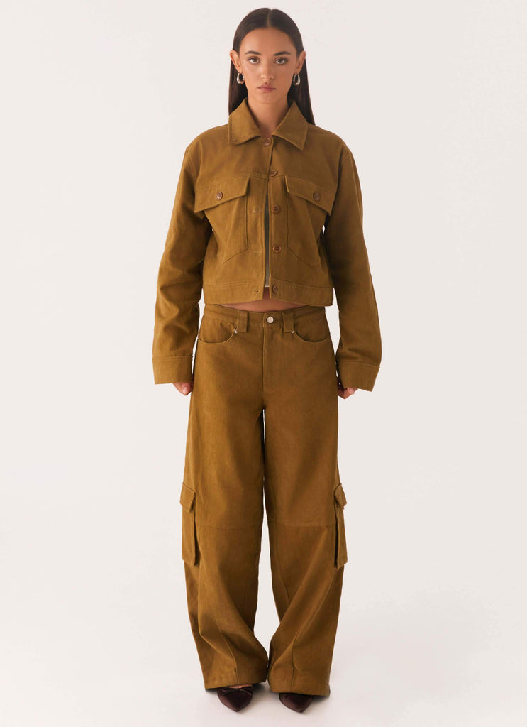 Peppermayo Peppermayo Exclusive - Back In Time Cargo Pant - Brown
