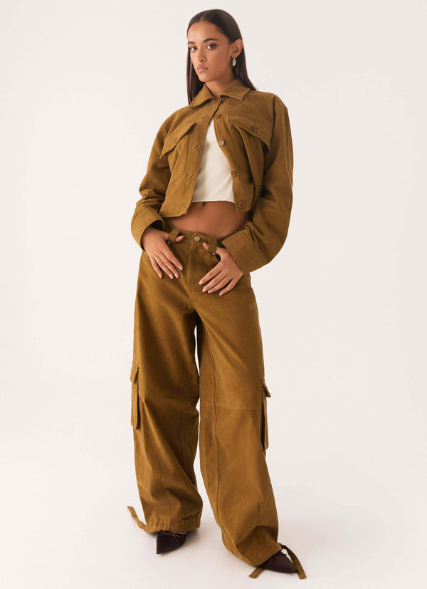 peppermayo Peppermayo Exclusive - Back In Time Cargo Pant - Brown