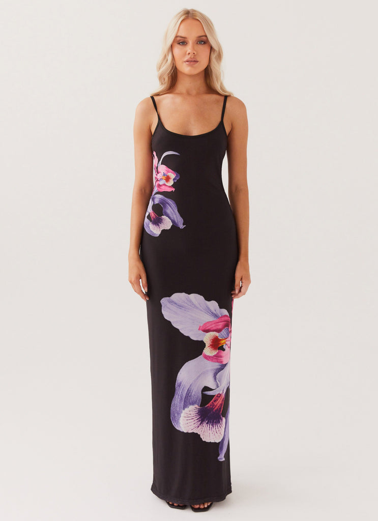 Peppermayo Peppermayo Exclusive - Bad News Mesh Maxi Dress - Black Tulip