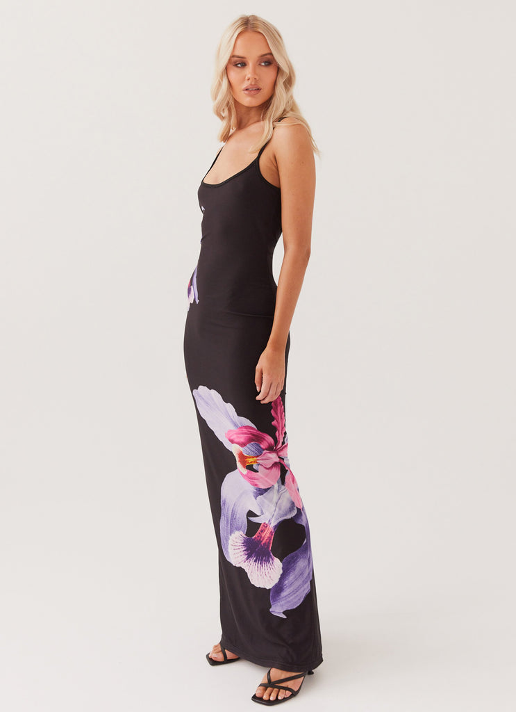 Peppermayo Peppermayo Exclusive - Bad News Mesh Maxi Dress - Black Tulip