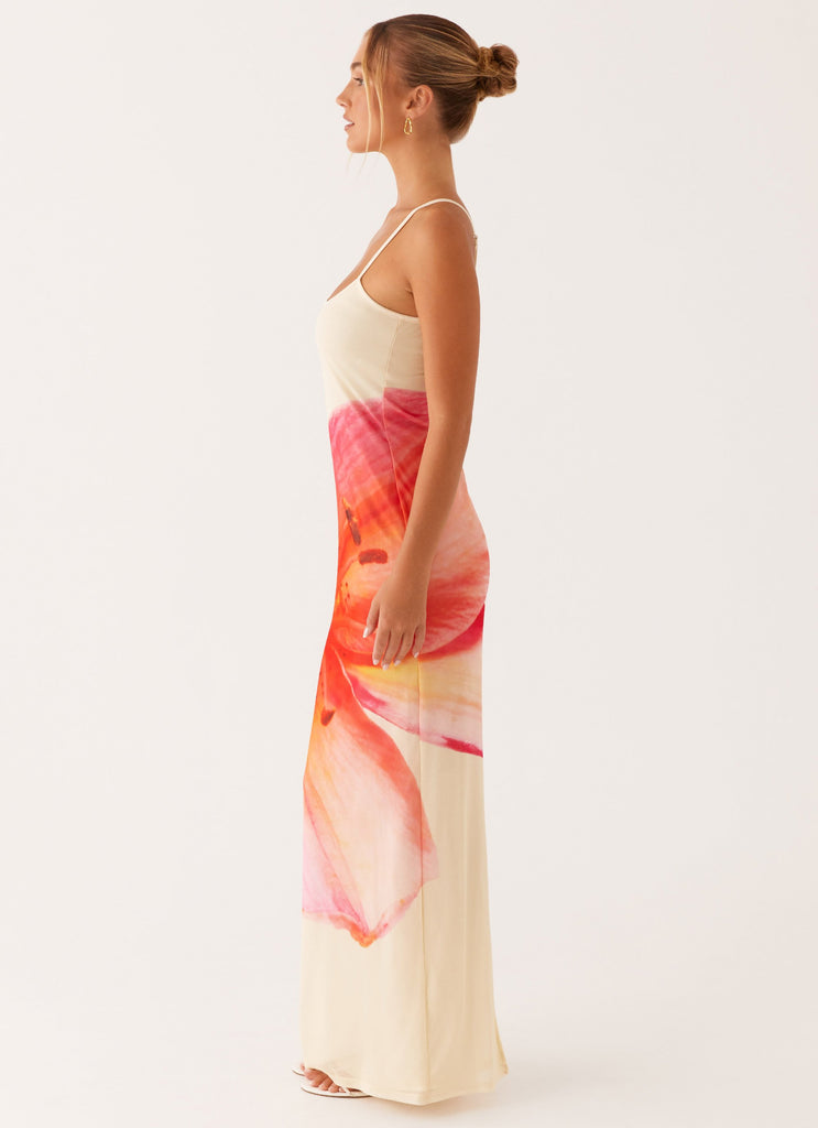 Peppermayo Peppermayo Exclusive - Bad News Mesh Maxi Dress - Yellow Floral