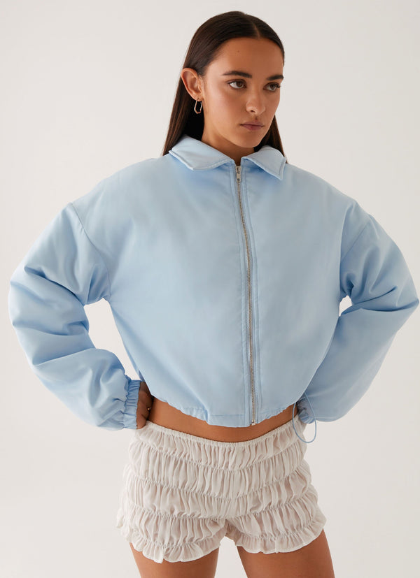peppermayo Peppermayo Exclusive - Baltimore Bomber Jacket - Pale Blue