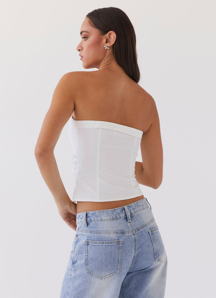 Peppermayo Peppermayo Exclusive - Be My Soulmate Bustier Top - White