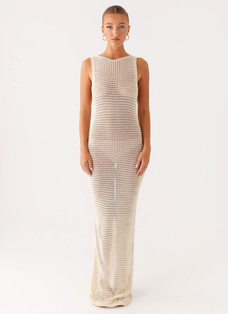Peppermayo Peppermayo Exclusive - Beach House Crochet Maxi Dress - White