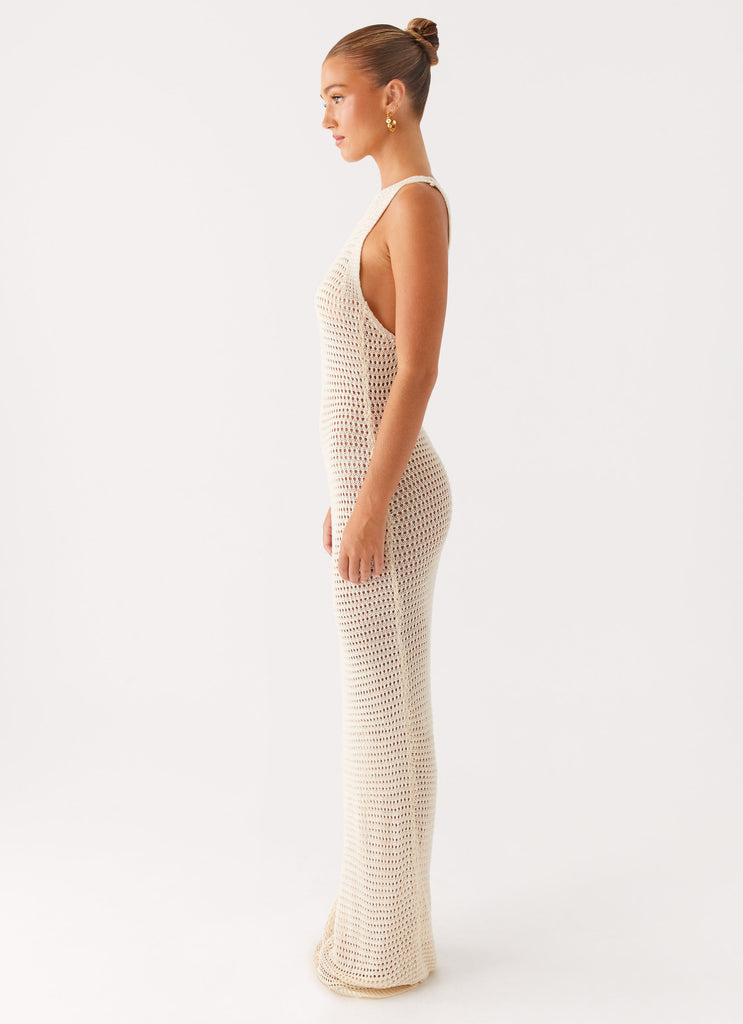 Peppermayo Peppermayo Exclusive - Beach House Crochet Maxi Dress - White